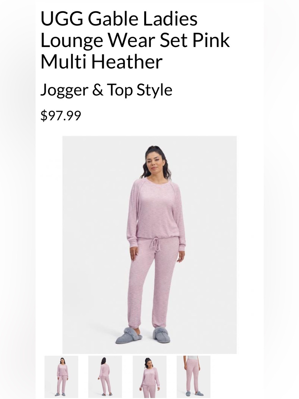 UGG Lilac Heather Knit Lounge Bottoms
